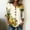 Multicolor, variant on Dolkfu Elbow-Length Women'S Clothing V-Neck Button Multicolor Sunflower Print Tops Retro Printed Floral Blouses & Tops Multicolor,M