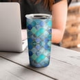 thumbnail image 4 of 20oz Tumbler with Lid and Straw Stainless Bohemian Geometry Steel Vacuum Insulated Water Coffee Tumbler Cup, Double Wall Vacuum Insulated Travel Mug Reusable Tumblers for Ice Drinks, Hot Beverage, 4 of 7