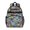 Football and Trophy Blue Pattern, variant on Football and Hexagon Green Pattern Cute School Backpack Bag for School with Padded Back and Adjustable Shoulder Straps 15.25"x11.5"x5.25"