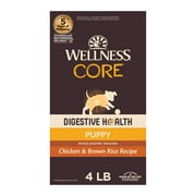 Wellness CORE Digestive Health Grained Dry Dog Food, Puppy Recipe with Chicken, 4 Pound Bag