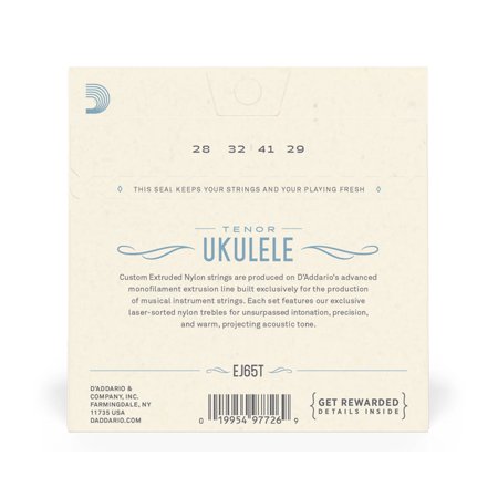ダダリオ ウクレレ弦 テナー D'Addario EJ65T Pro-Arte Custom Extruded Ukulele Tenor テナーウクレレ弦