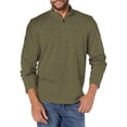 thumbnail image 1 of Buzo de fleece con cierre de un cuarto Wrangler Authentics, verde oliva, talle pequeño, 1 of 5
