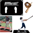 thumbnail image 1 of LJNYFDC Right-handed Baseball Mat Baseball Hitting Mat Non Slip Design Wear Resistant Toes Facing Place Aid Suitable for Right and Left Handed Players Softball Hitting and Batting Training Tool, 1 of 7
