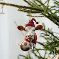 thumbnail image 1 of XWSHYW Adornos Colgantes Colgante Navideño de Acrílico con Forma de Cerdo y Coche Plano para Árbol de Navidad., 1 of 5