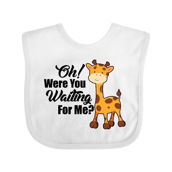 Inktastic Oh Were You Waiting for Me with Baby Giraffe Boys or Girls Baby Bib
