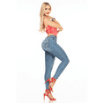 thumbnail image 2 of Jeans Skinny Estilo Colombianos De Mezclilla con efecto Push Up azul cielo 13, 2 of 5