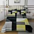 thumbnail image 1 of Erosebridal Futuristic Abstract Coverlet Set Queen, Geometric Ombre Bedding Set, Chic Square Decor 3pcs, 1 of 5