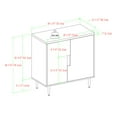 thumbnail image 4 of Addison 30" Modern Accent Cabinet in Natural Birch/Magenta Interior, 4 of 5