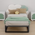 thumbnail image 5 of HOMEFORT Twin Bed Frame Platform,14" Metal Platform Bed Frame Twin,Heavy Duty Steel Slat Mattress Foundation,No Box Spring Needed,Black, 5 of 6