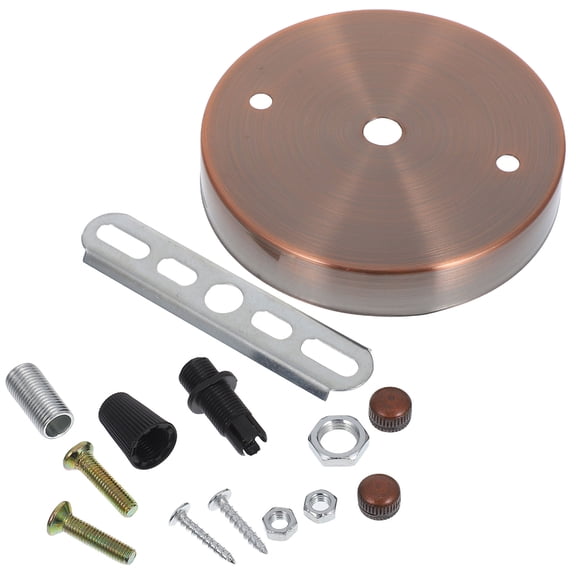 OFFIGAM Rose Plated Gold Metal Iron Ceiling Light Canopy with Sturdy Support 1Set