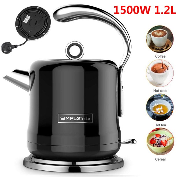 SimpleTaste Electric kettle Stainless Steel Water Boiler 1500W 1.2L Electric Tea Kettle Smart
