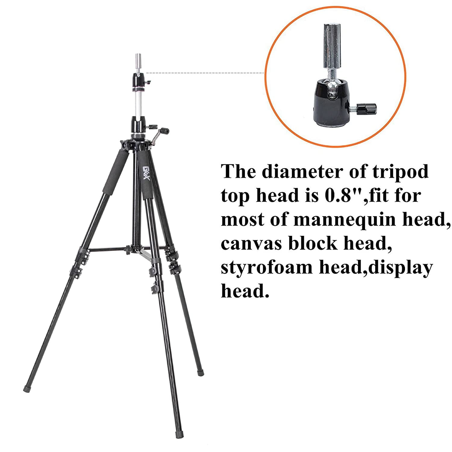 Buy GEX Black Mannequin Head Tripod Canvas Block Head Tripod Training