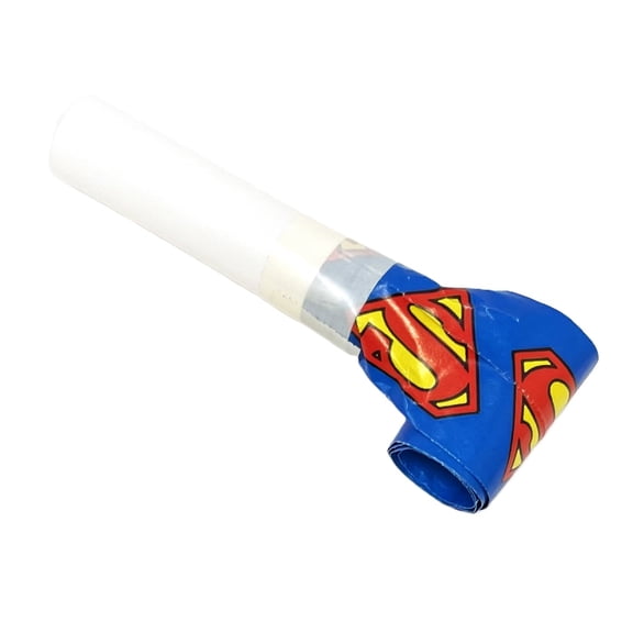 1992 DC Comics Superman Blowouts Party Favors Treats - 2 Packs of 8 - 16 Total Noisemakers