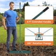 thumbnail image 3 of Lawn Leveling Rake – Heavy Duty Stainless Steel Yard Tool – 30"x10" Leveler with 6.5 FT Extended Handle – for Lawn & Yard – Orange Handle + Black Rake Head, 3 of 6