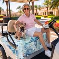 thumbnail image 3 of Golf Cart Seat Covers for 2 Seater,Blue Coastal Turtle Soft Microfiber Cart Seat Towel Blanket,Summer Beach Coral Nautical Absorbent Breathable Non Slip Bench Seats Protector for Golf Course 51"x31", 3 of 9