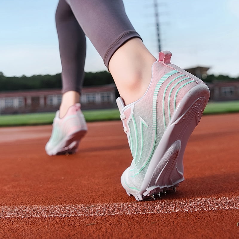 Men Women Kids Track and Field Shoes Professional 8 Spikes Running Racing Sneakers Breathable Lightweight Sprinting Shoes