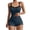 Navy, variant on Yuncity Pajamas For Women Lace Trim 2 Piece Summer Sleeveless Cami Top With Shorts Pjs Sleepwear Loungewear Nightwear,Size S-Xl Light Gray