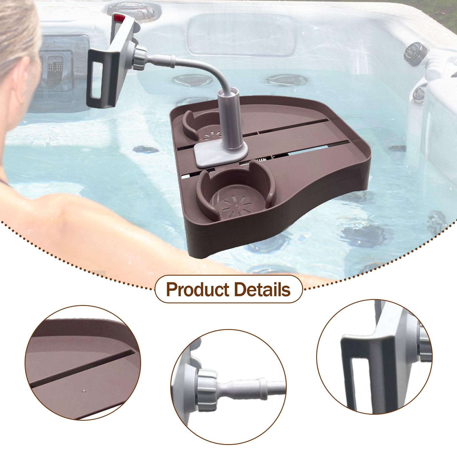 figatia Hot Tub Tray Hot Tub Shelf Serving Tray Phone Holder for Party Outdoor Patio