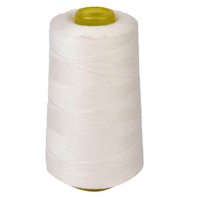 Spool of Polyester Sewing Thread Sewing Machine Thread Sewing for Sewing Machine 40S/2 Unbleached White