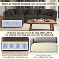 thumbnail image 4 of 110" Modular L Shaped Sectional Sofa, Upholstered Deep Seat Cloud Couch No Assembly Required with Movable Ottoman & 5 Pillows for Living Room,Bedroom,Office (Gray), 4 of 11