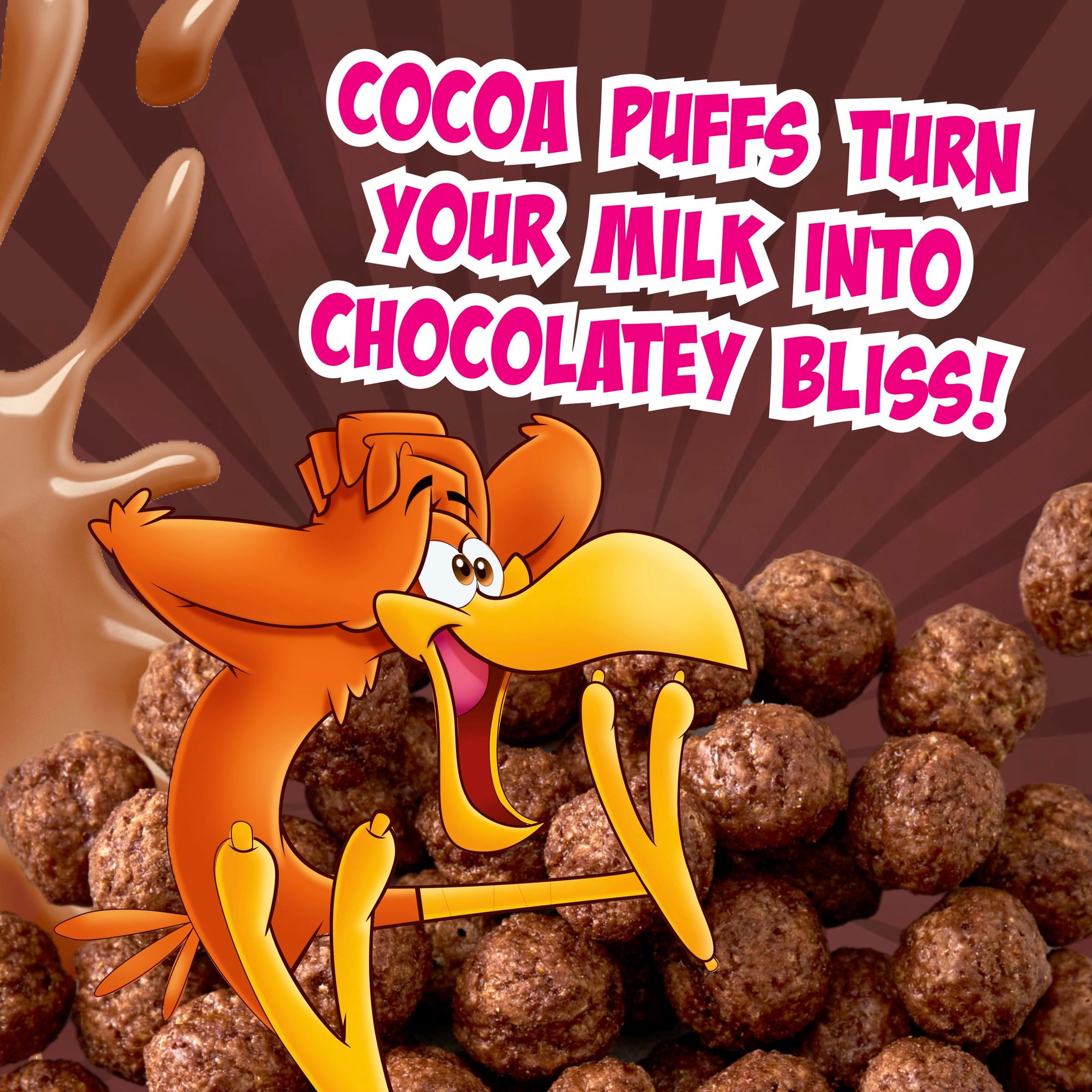 Cocoa Puffs, Chocolate Breakfast Cereal with Whole Grains, Family Size, 18.1 oz