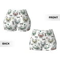 thumbnail image 6 of Yiaed Cute French Bulldog Print Women's Athletic Shorts Running Shorts Sporty Short High Waisted Elastic Workout Shorts for Yoga Gym Running & Sports -Small, 6 of 8