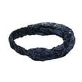 thumbnail image 3 of Unique Bargains 1 Pc Headband Lace Hollow Wide Hairband for Women Navy Blue, 3 of 5