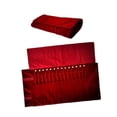 thumbnail image 4 of Organizador de joyas y collares, bolsa enrollable, portátil, con forro suave, estuche de viaje para joyas. Rojo, 4 of 9