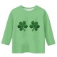 thumbnail image 3 of Blusas y camisas de manga larga y cuello redondo para niños con estampado del Día de San Patricio, manga 3/4/cuello redondo tres cuartos, parte inferior y superior para niños, parte superior de poliés, 3 of 4