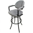 thumbnail image 2 of Home Square 30" Fabric Swivel Bar Stool in Trendy Pewter and Black - Set of 3, 2 of 3