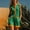 Green, variant on Morttic Women's Colorblock Stand Collar Romper with Pockets – Button Front Wide Leg Shorts Loose Fit Casual Travel Outfit Gray Blue,S