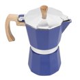 thumbnail image 3 of Domqga Blue Aluminum Octagonal Moka Pot Coffee Maker, 3 of 8