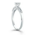 thumbnail image 2 of 14k White Gold Shared Prong Accent Diamond Engagement Ring Size 5.5, 2 of 3