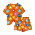 thumbnail image 5 of Cethrio Girls Summer Outfit Sets 2 Piece, Short Sleeve Casual Crew Neck Kids' Clothing Sets Orange Size 3-4 T, 5 of 5