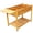 Brown + Wood#16, variant on Elevated Mobile Raised Garden Bed with Lockable Wheels, 8 Pocket Wooden Planter Box for Herbs Vegetables Flowers, Storage Shelf and Drainage Holes, Brown