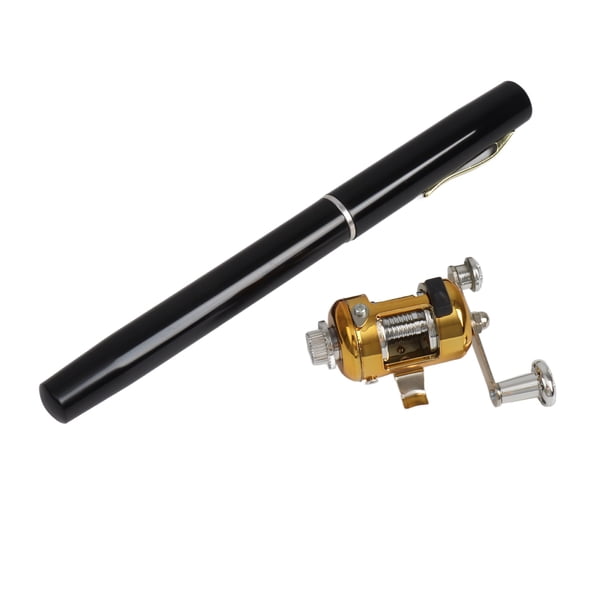 LUROS Combinación de Caña de Pesca Combo mini telescópico Policita Portátil Policita Polo de Pesca + Carrete de Aleacio de aluminio Línea de Pesca de Señuelos Suves Cebos