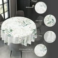 thumbnail image 5 of Sprint Summer Flower Floral Leaf Leaves Sage Green Waterproof Picnic Patio Party Round Table Cloth Cover Decorations Fabric 60 Inch Circular Tablecloth For 20-47 Inch Home Dining Room Kitchen Decor, 5 of 6