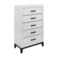 thumbnail image 4 of Global Furniture USA Kate White and Black 5-Drawer Bedroom Chest, 4 of 7