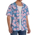 thumbnail image 2 of Kdxio Men's Hawaiian Shirt for Men Short Sleeve Shirt Orchids Flowers Summer Casual Holiday Beach Button Down T-Shirts, 2 of 7