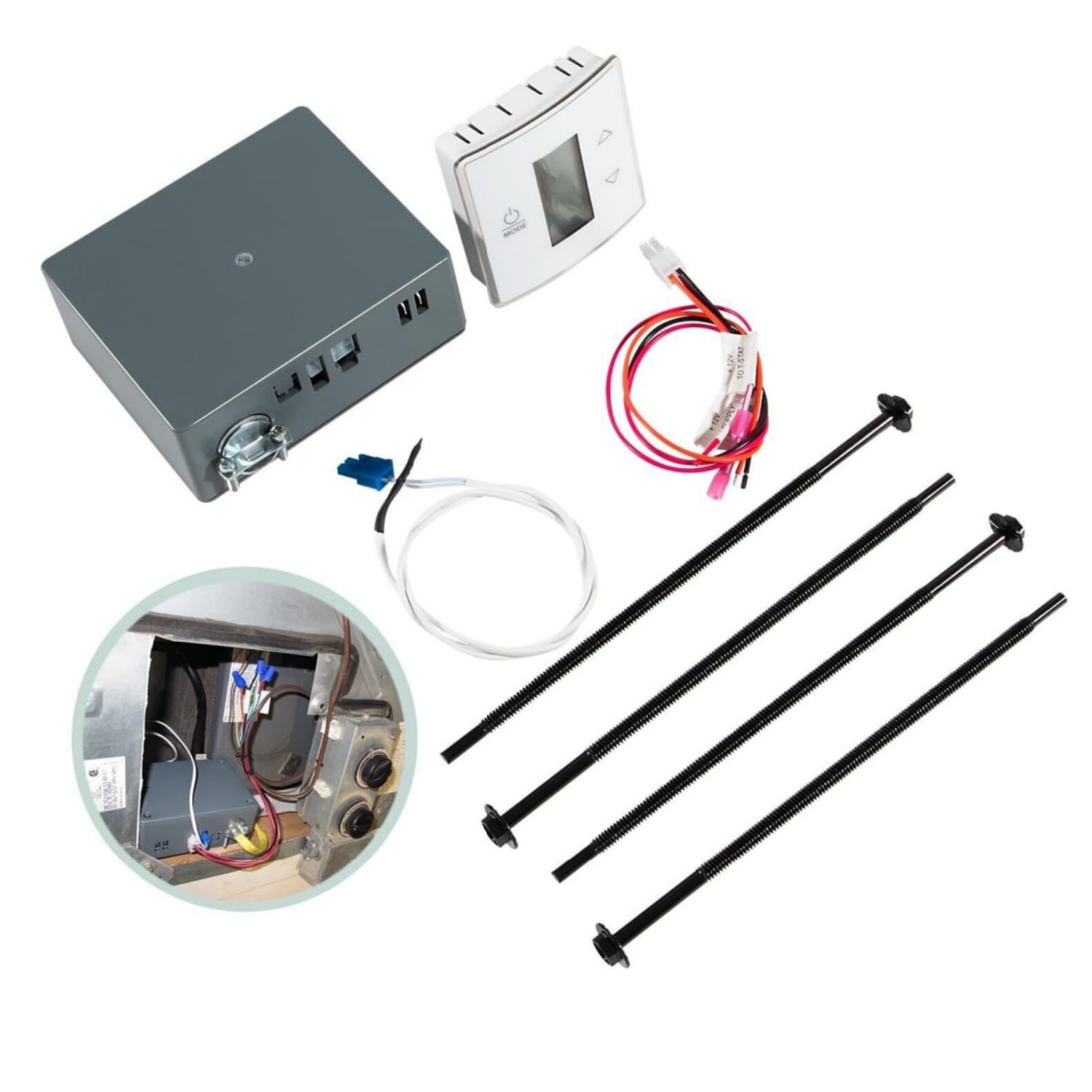 RV Thermostat Replacement For Dometic AC - 4-Zone Programmable Digital Control, OEM #3314082.000, Fits Series 579/595/6308/520/5305 Etc.