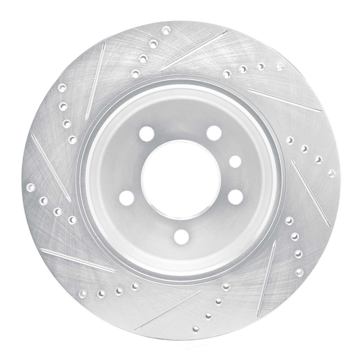 Dynamic Friction Company 631-11037R DFC Brake Rotor - Drilled And Slotted - Silver