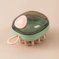 thumbnail image 1 of Mom's Best Cepillo de baño para mascotas, masajeador y cepillado, con dispensador de jabón y champú, exfoliante corporal de silicona suave, color verde menta., 1 of 9