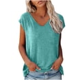 thumbnail image 2 of Aloohaidyvio Tank Tops for Women ,Womens Summer Cool V-Neck Solid Color Sleeveless Top Camisole Tank Top, 2 of 6