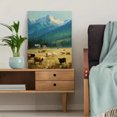 thumbnail image 5 of Qisvanset 12x16 Inch African Elephant Herd Running Canvas Print Wall Art, 5 of 5