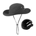 thumbnail image 4 of Casco de bicicleta para adultos, resistente a impactos, sombrero de playa, ligero, tipo casco, gorra de pescador para mujeres y hombres, escuela de Negro, 4 of 8