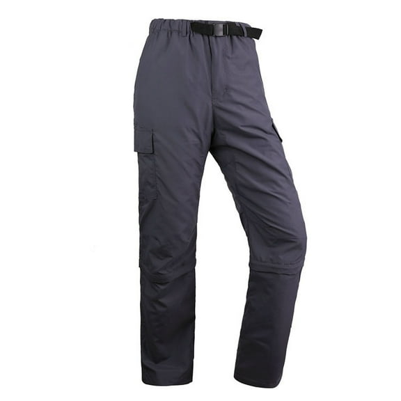 Holiday Deals! Borniu Mens Pants Sale! Men's Detachable Pants Solid Multi Pocket Outdoor Sports Pants Casual Cargo Pants Trousers Clearance