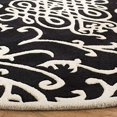 thumbnail image 4 of Safavieh Soho Tapis Rond Noir / Ivoire, 4 of 5