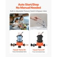 thumbnail image 3 of KFFKFF 4 GPM Flow Rate, 3-Chamber Self-Priming Diaphragm Pump with Automatic Pressure Switch, 40 PSI Max Pressure, 12V DC RV Water Pump, 3 of 9