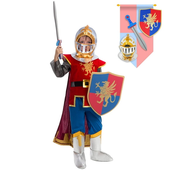 Disfraz de caballero medieval para niños Spooktacular Creations de 3 a 4 años