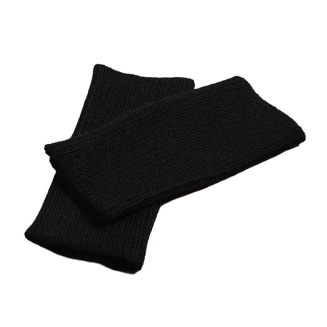 LUVCLS Guantes de medio dedo sólidos para mujer, guantes de lana suaves y cálidos para tejer en el brazo en invierno